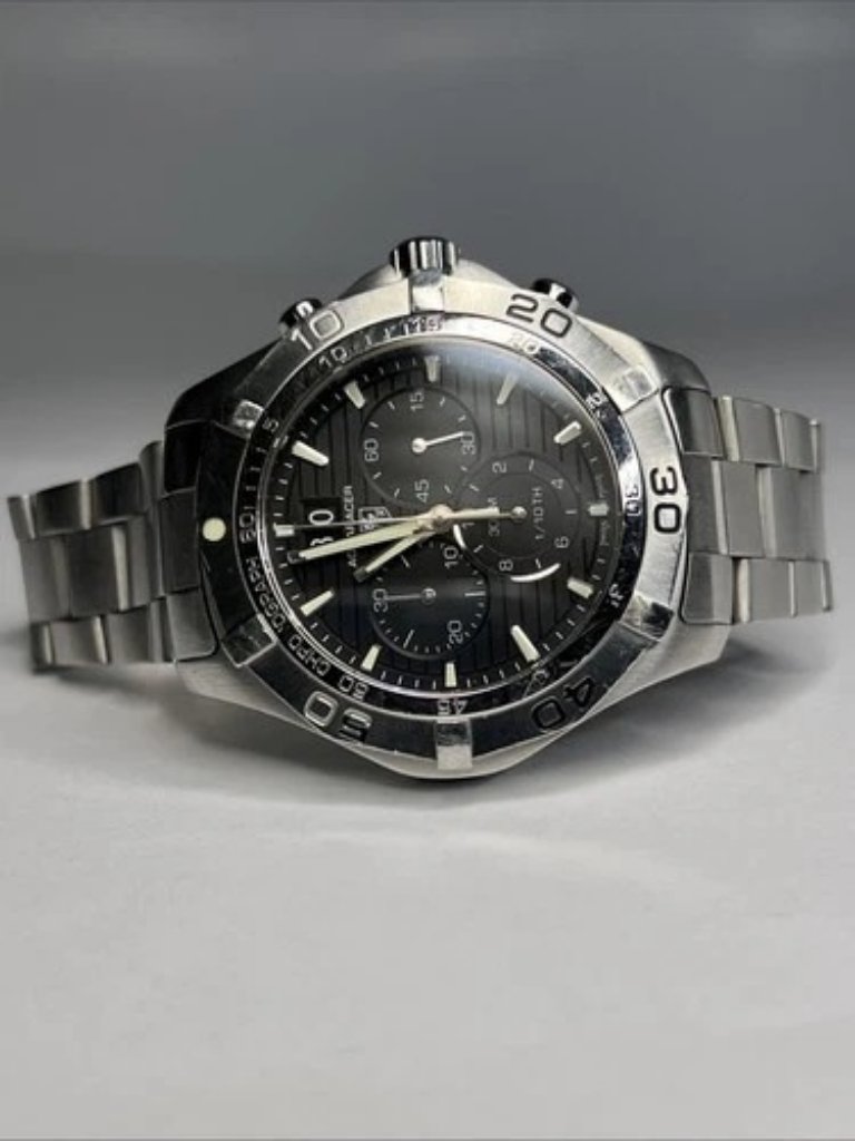 Men's Tag Heuer 43mm Aquaracer Quartz Chronograph Date Watch Wr Ref. Caf101e — image 6 of 8